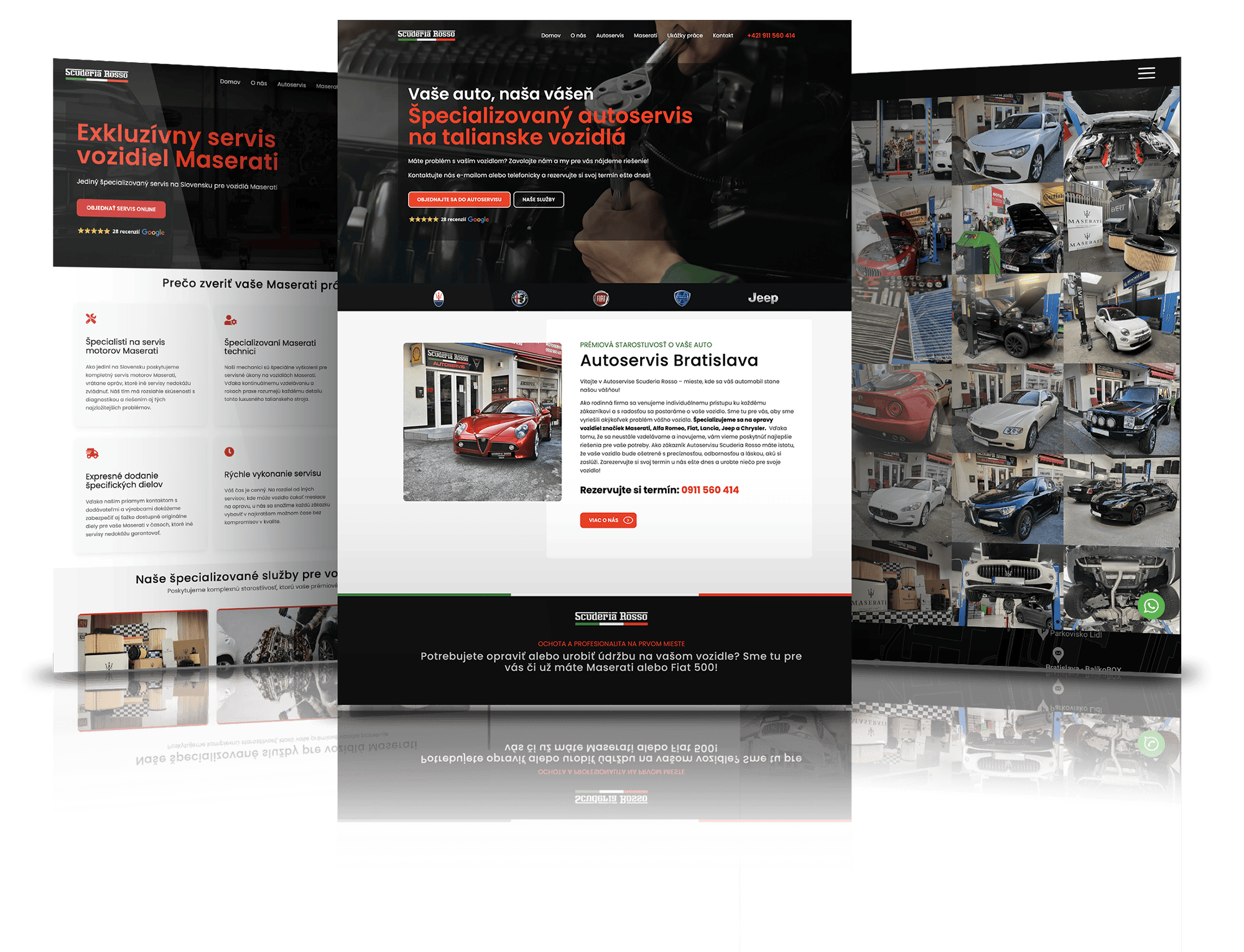 Webstránka Scuderia Rosso po premene